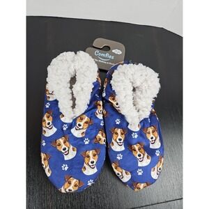 Comfies Jack Russell Dog Slippers One Size Fits Most Sherpa Lined New 1261